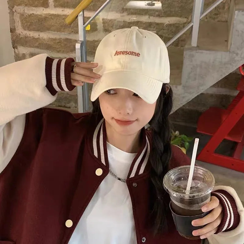 Spring/Autumn Baseball Cap/Hat– Unisex Hip Hop Snapback with Letter Embroidery