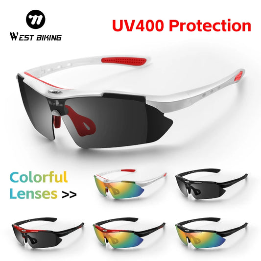 WEST BIKING Cycling Sunglasses – Sports MTB & Road Bike Goggles, UV400 Protection Eyewear for Men & Women