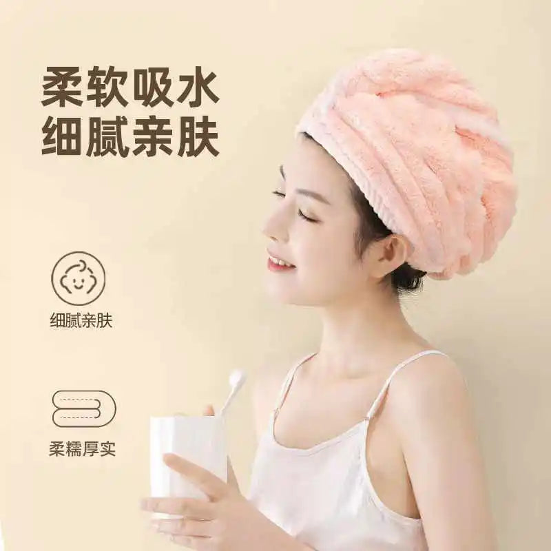 Dry Hair Cap for Women – Thick, Super Absorbent Quick-Dry Towel Headscarf