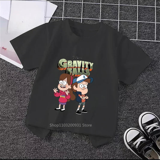 Newest Gravity Falls Kids' Tops - Adorable Cartoon Prints, Luxuriously Soft Material, Ideal for Children's Birthday Celebrations