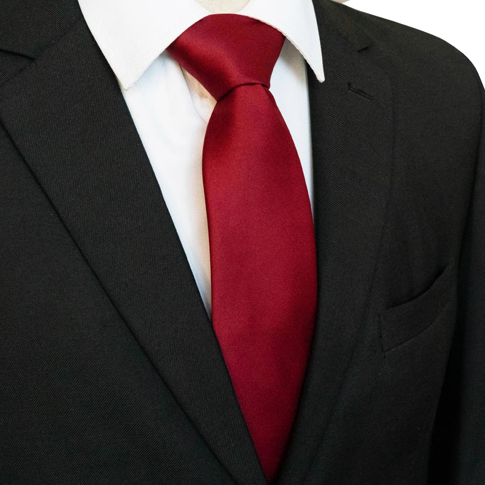 KAMBERFT Men's Classic 8cm Solid Color Satin Necktie Business Wedding Party Tie Gift