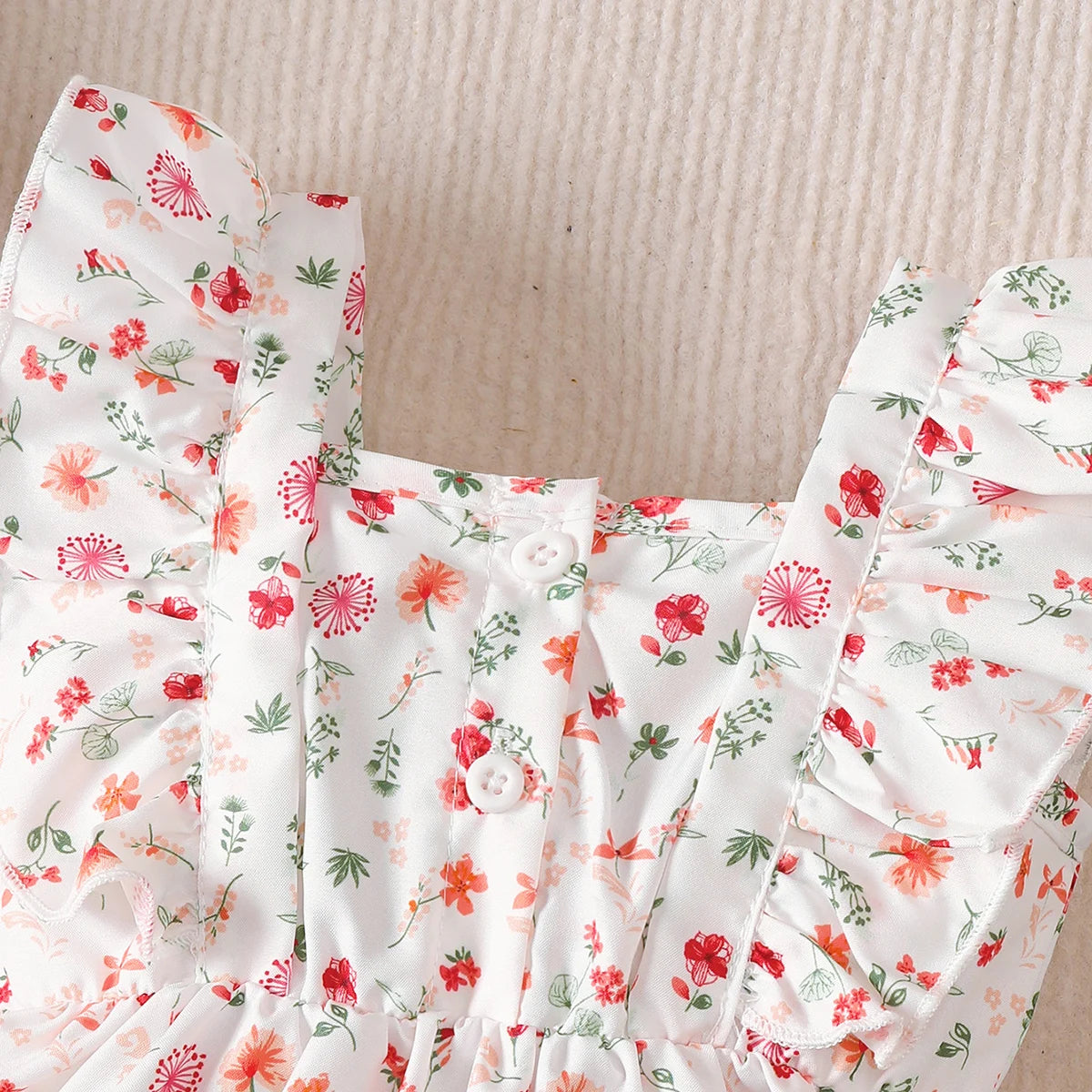 Baby Girl Floral Dress Set – Sleeveless Princess Outfit (3–24 Months)