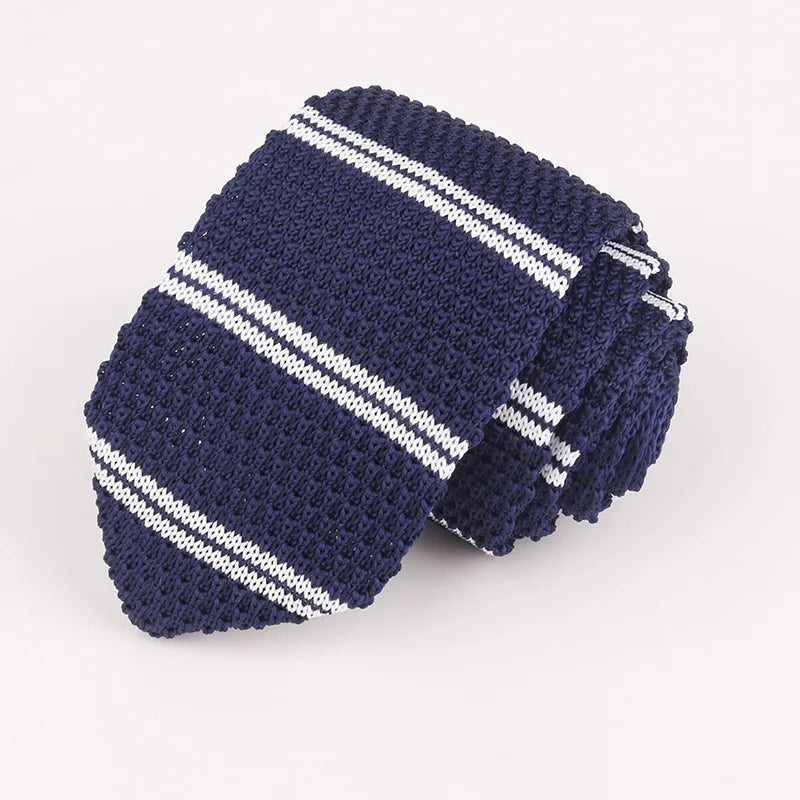 Fashion Knitted Ties for Men & Women – Casual Solid/Striped Narrow Necktie for Business, Wedding, and Daily Wear