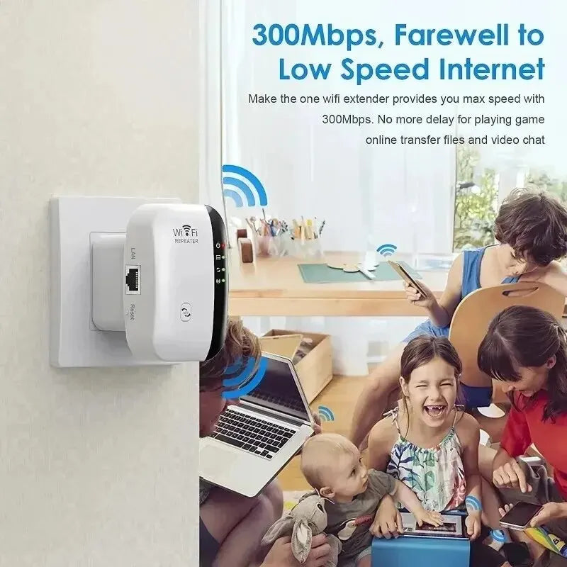Wireless Wi-Fi Signal Booster – Home Network Repeater & Extender