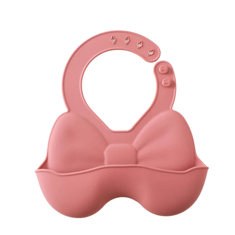 Baby Silicone Bib – Waterproof, Soft, Adjustable Feeding Bib for Toddlers, Boys & Girls