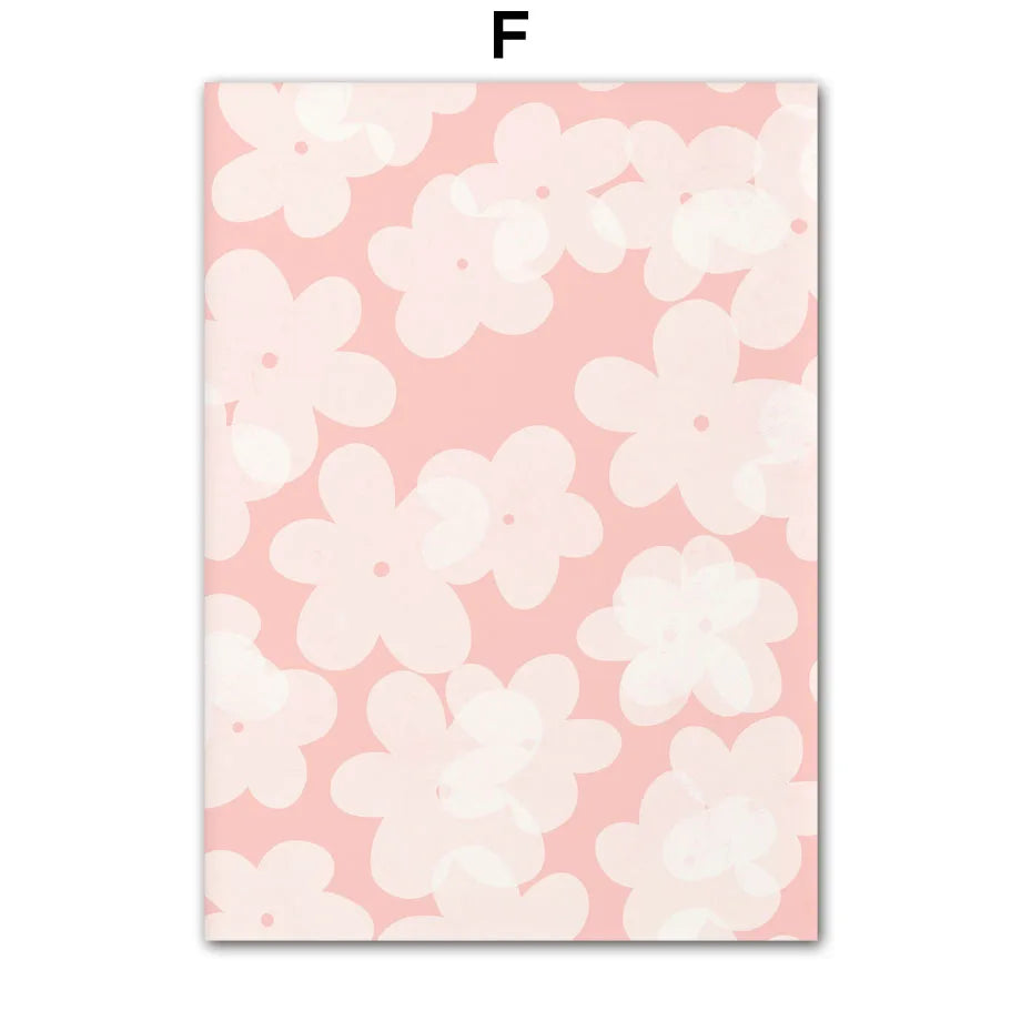 Colorful Flower Market Canvas Poster – Nordic Wall Art for Living Room