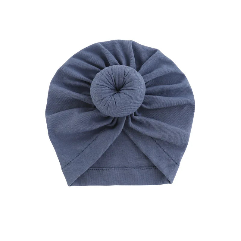 Infant Cotton Turban Hat – Knot Beanie for Baby Girls & Boys