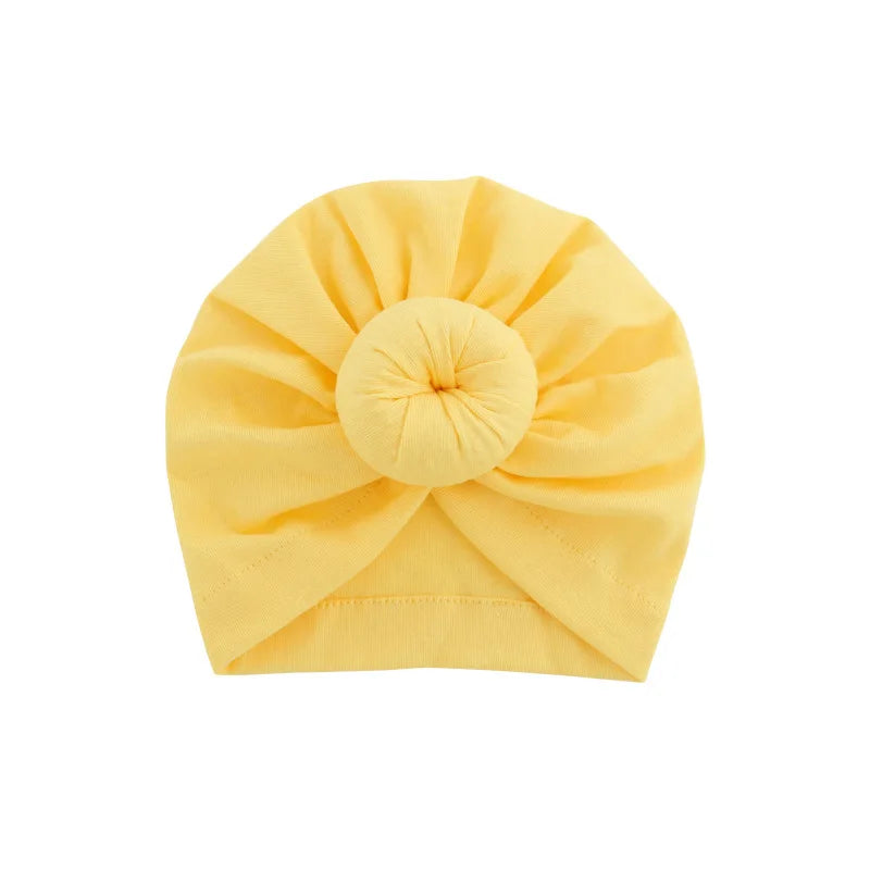 Infant Cotton Turban Hat – Knot Beanie for Baby Girls & Boys