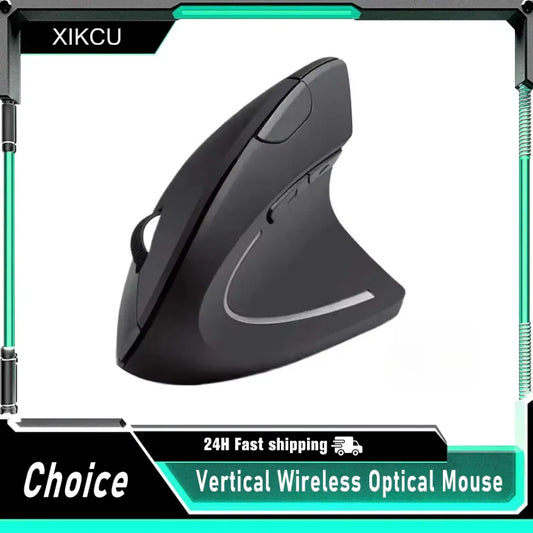 Vertical Ergonomic Wireless Mouse – 2.4GHz Optical, 3 DPI Levels (800/1200/1600), 6 Buttons for Laptop & Desktop