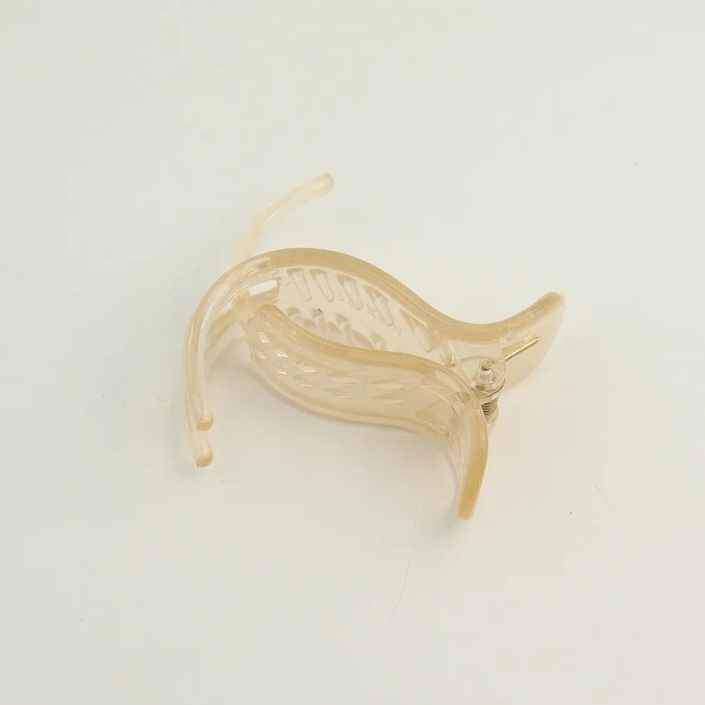 Frosted Acrylic Hair Claw – Small Black Ponytail Clip for Women & Girls, Shark Style Barrette Headwear