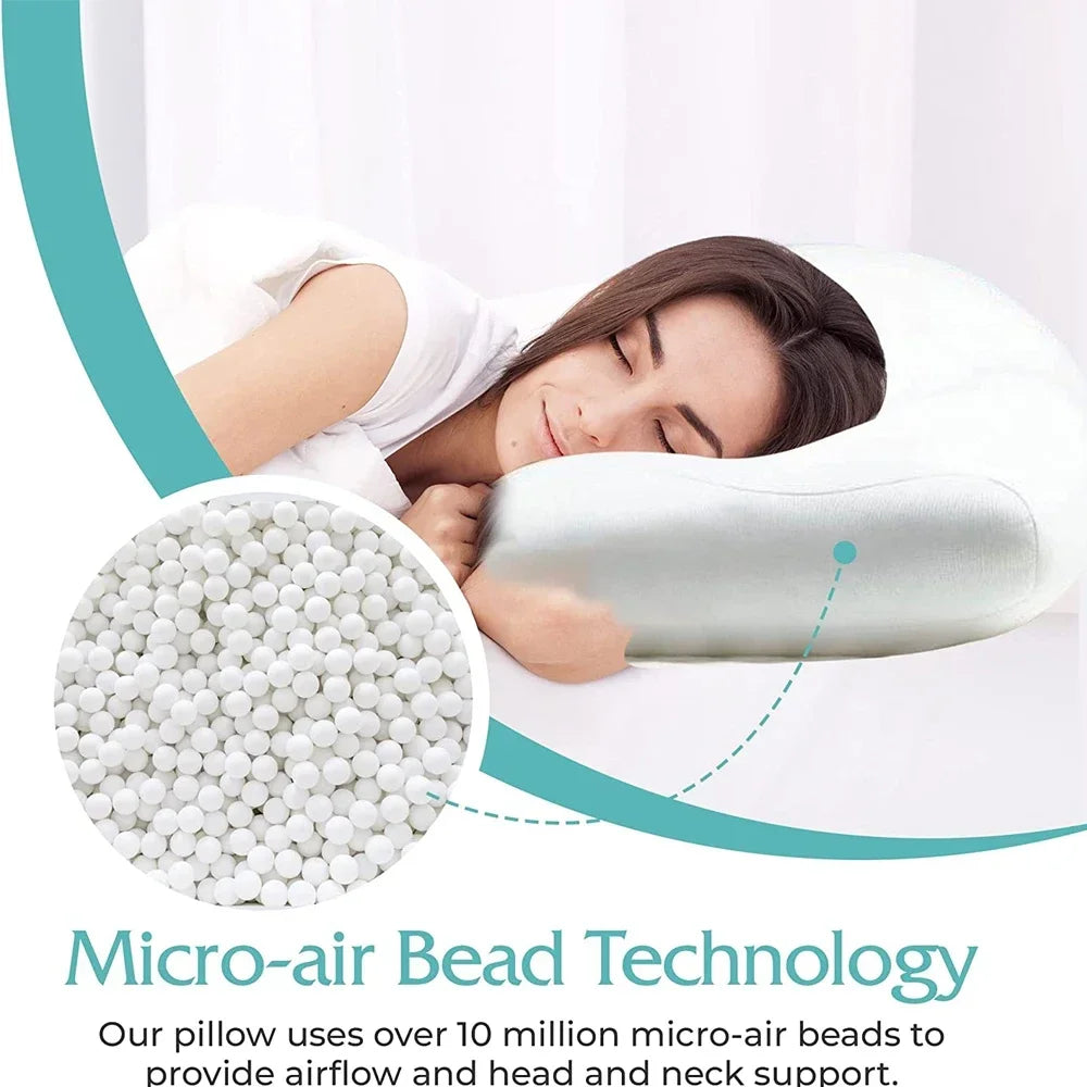Egg-Shaped Memory Foam Neck Pillow – Soft Orthopedic Butterfly Cushion