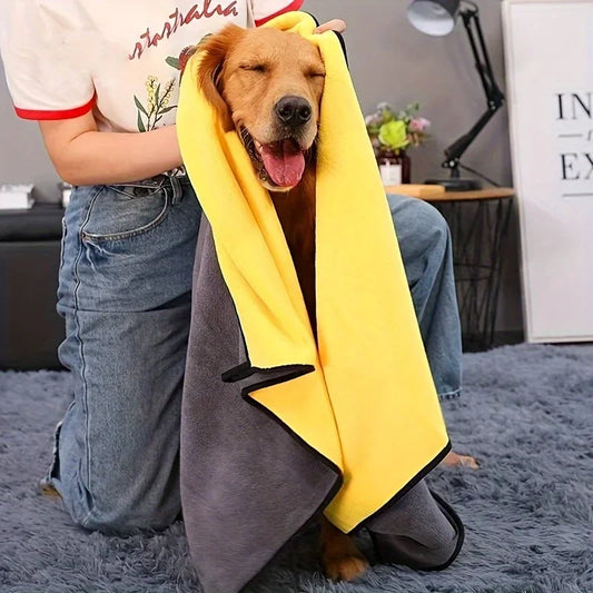Ultra-Soft Microfiber Pet Towel – S/M/L, Quick-Dry & Absorbent for Dogs & Cats