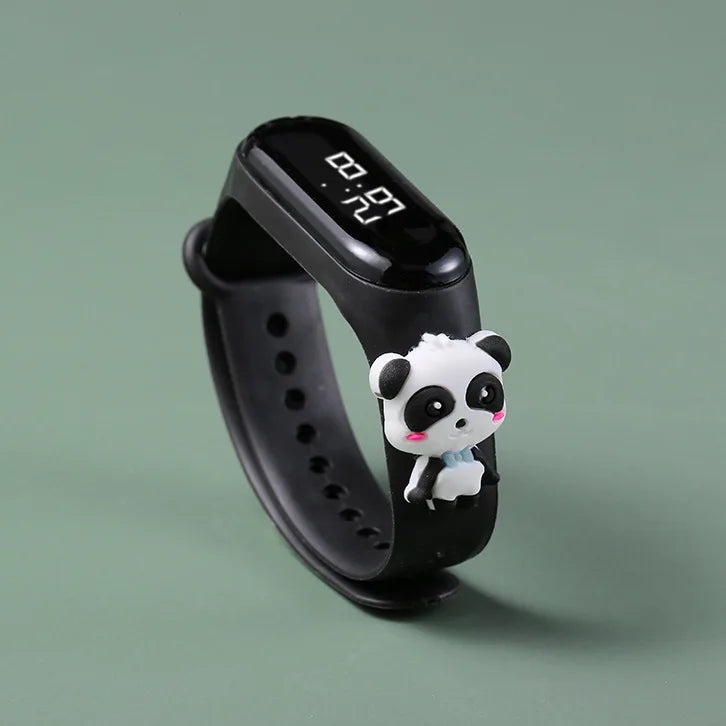 Kids' Fashion LED Watch – Mickey & Spiderman Design, Waterproof Sports Bracelet