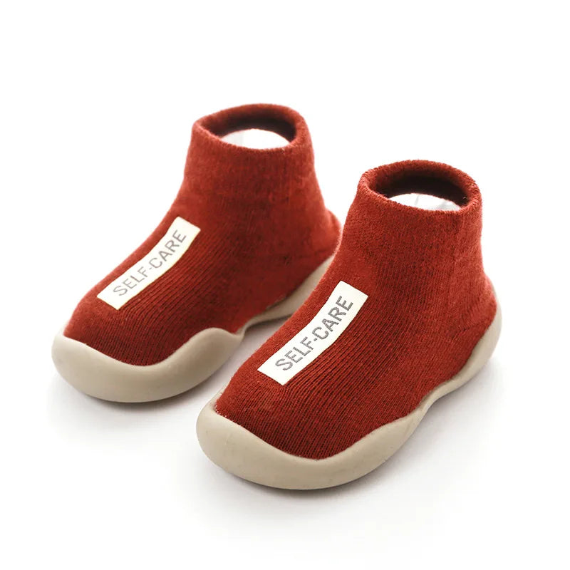 Baby First Walkers — Soft Non-Slip Knit Booties for Toddlers & Infants