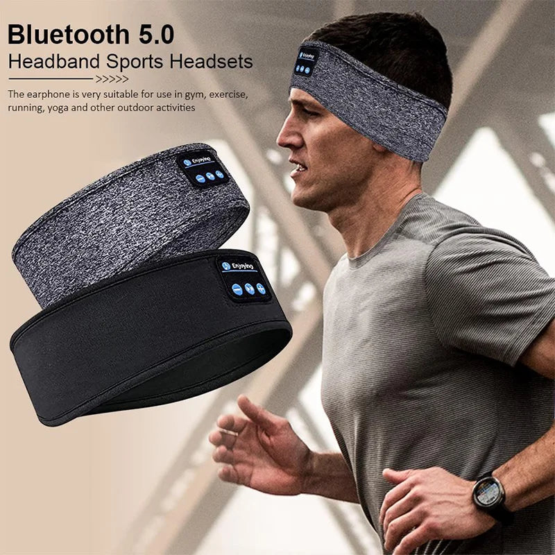 Bluetooth Headband – Wireless Earphones & Music Eye Mask for Sports and Sleep.