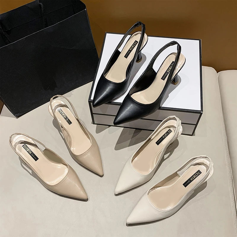 2024 Summer Women's Pointed Toe Stiletto Sandals – Sexy, Elegant, Comfortable High Heels for Banquet & Casual Wear