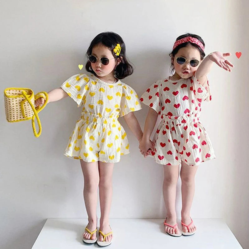 2PCS Baby Girl Clothes Set Summer Kids Outfits Cotton Pajama Suit Toddler Infant Boys Girls Clothing