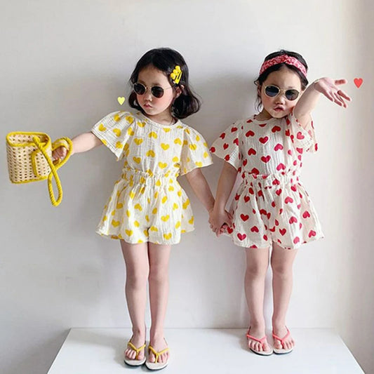 2PCS Baby Girl Clothes Set Summer Kids Outfits Cotton Pajama Suit Toddler Infant Boys Girls Clothing