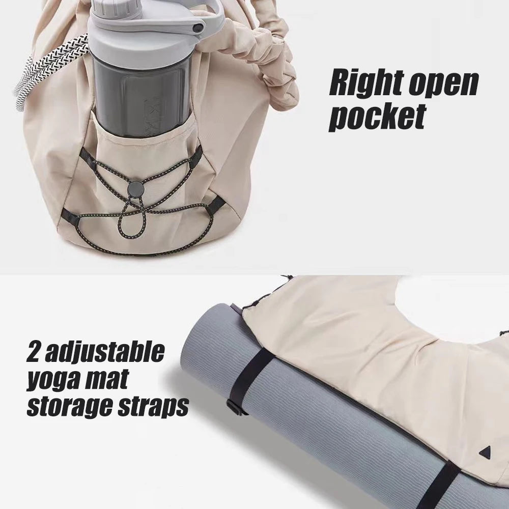 Women’s Gym Duffle Bag with Shoe Compartment – Waterproof, Foldable Travel & Yoga Mat Bag