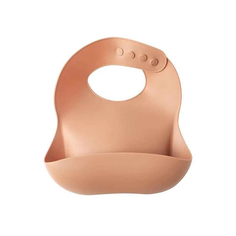 Baby Silicone Bib – Waterproof, Soft, Adjustable Feeding Bib for Toddlers, Boys & Girls