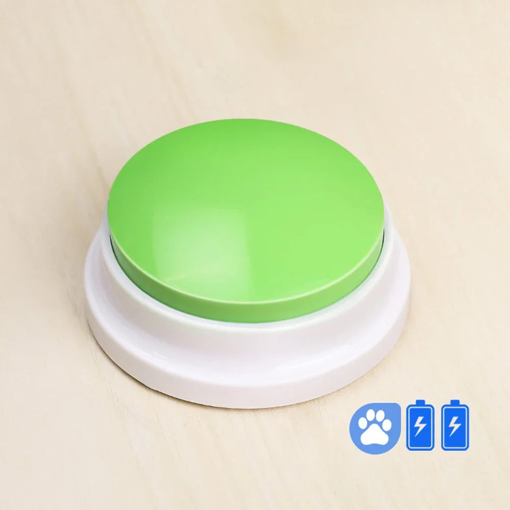 Pet Training Voice Button — Recordable Talking Buzzer Toy for Dogs & Interactive Communication