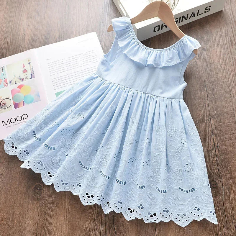 Baby Girls’ Floral Princess Party Dress – Summer 2024
