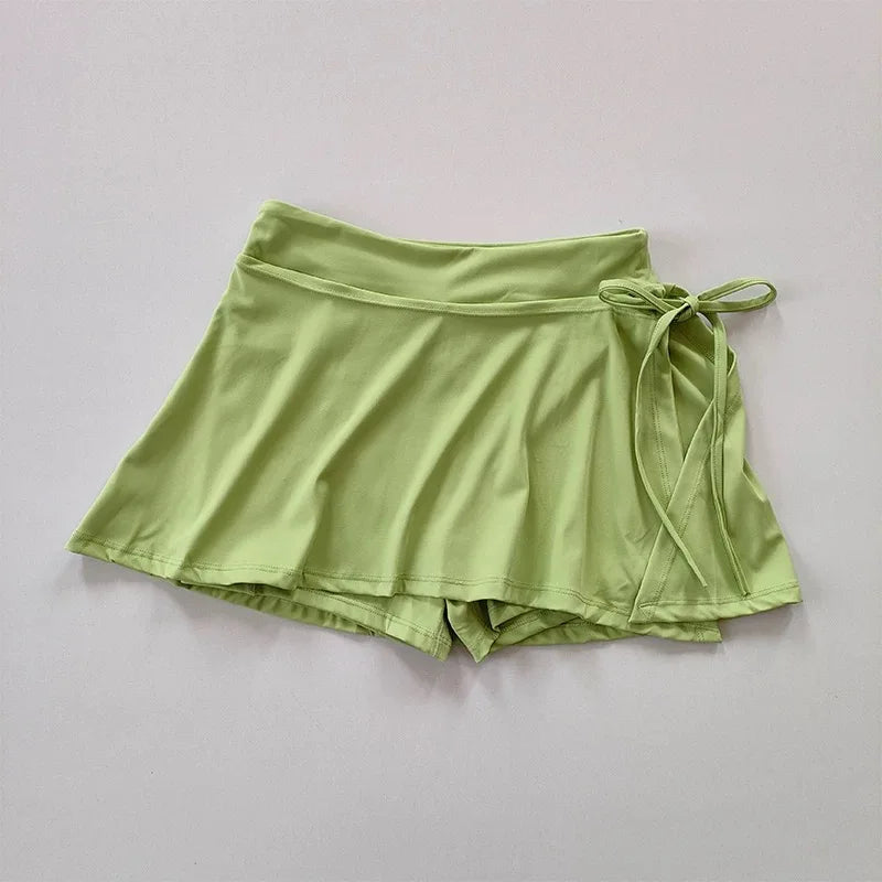 Quick-Dry Sports Skirt with Shorts – Yoga, Tennis & Badminton Activewear