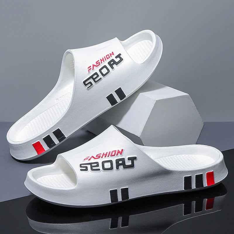 Men’s Summer Slippers – Soft Sole, Non-Slip Sport Style Sandals for Indoor, Outdoor, Beach & Home Use (Couple Wear)