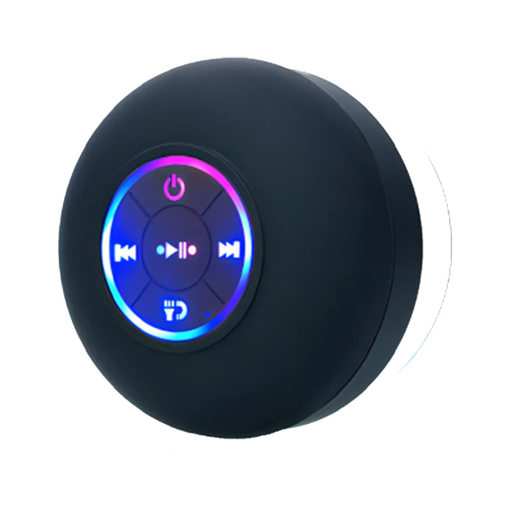 Portable Bluetooth Speaker – Waterproof LED Suction Cup Stereo