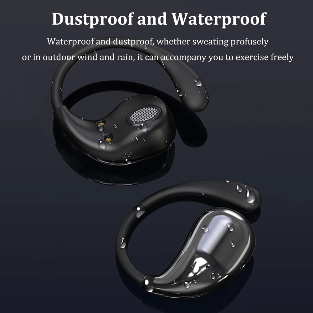 Bluetooth 5.4 TWS Ear Hook Earphones – HiFi, Waterproof, Touch Control