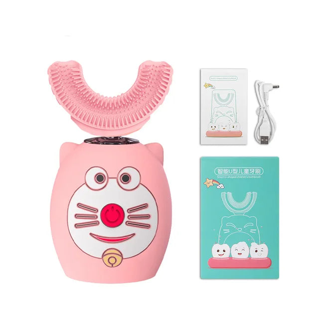 Kids U-Shaped Sonic Electric Toothbrush – 360° USB Rechargeable Cleaner