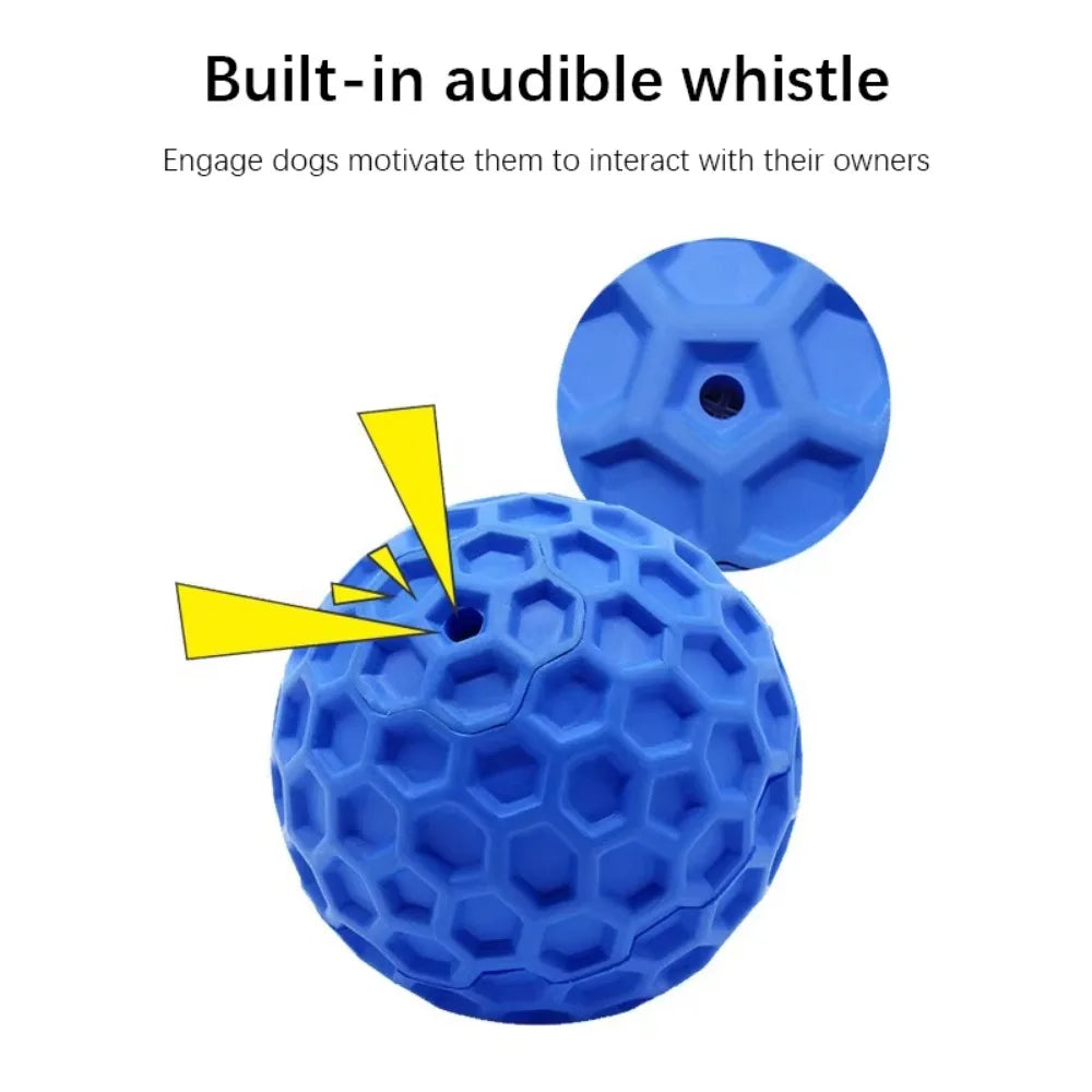 Durable Rubber Dog Toy – Interactive Honeycomb Ball for Teething & Play