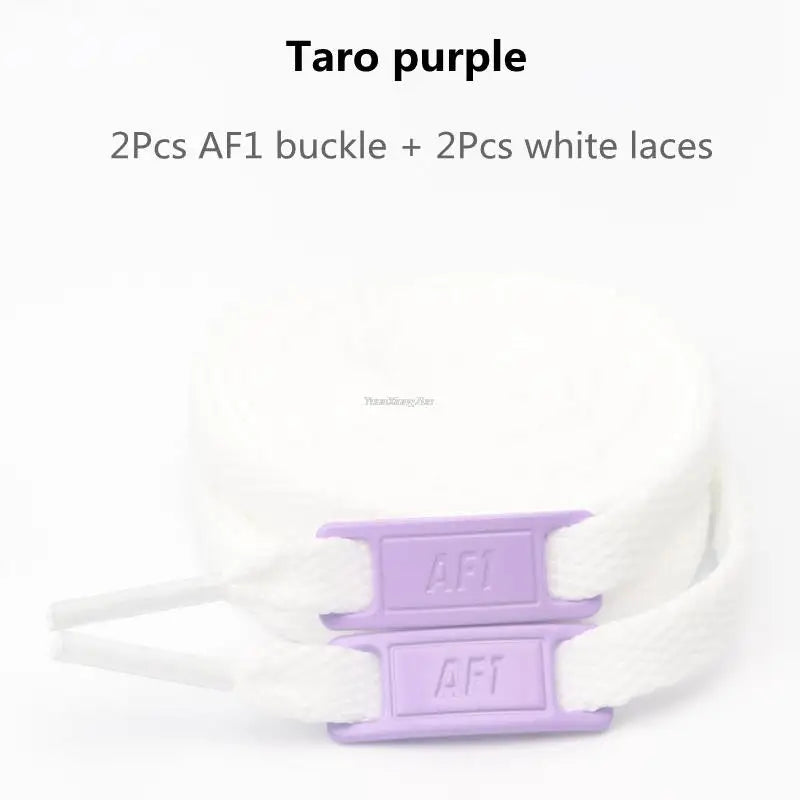 Original AF1 Shoelace Set – White Flat Laces with Shoe Decoration for Air Force 1 Sneakers & Accessories