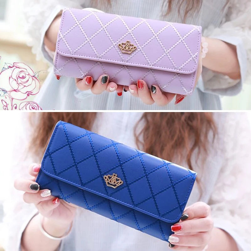 Women’s PU Leather Long Wallet – Large Capacity Card, Phone & Coin Holder