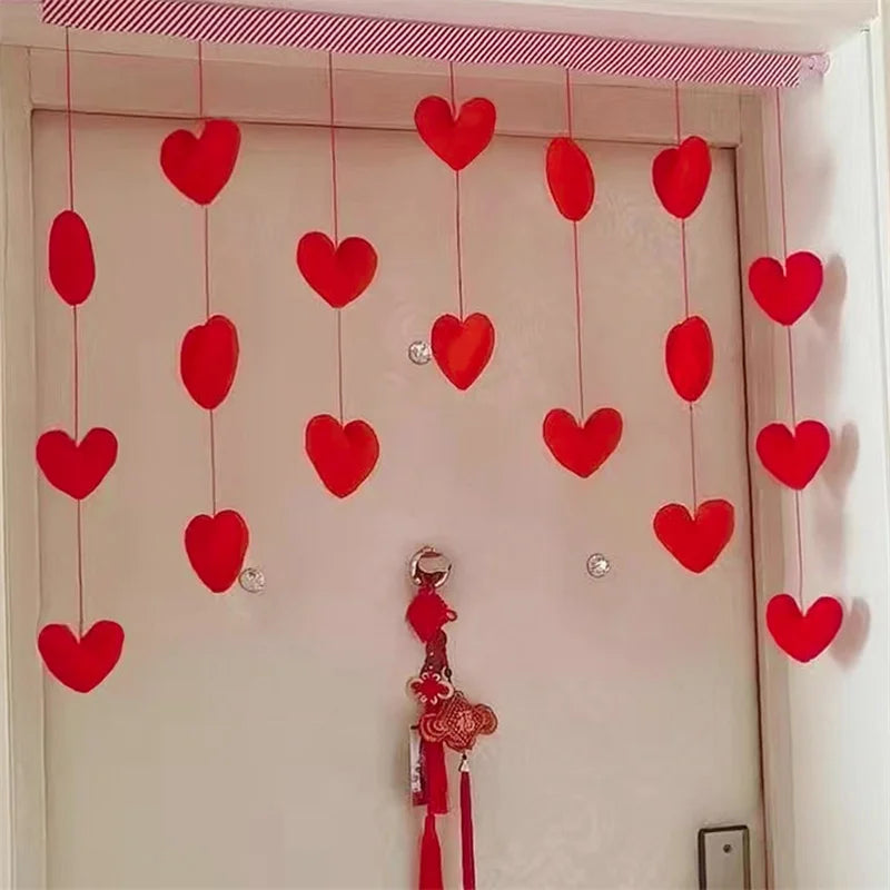 Korean Heart-Shaped String Curtain – Door Hanging Partition for Girls' Room Decor