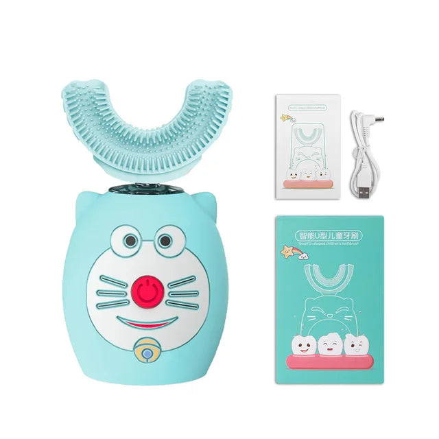 Kids U-Shaped Sonic Electric Toothbrush – 360° USB Rechargeable Cleaner