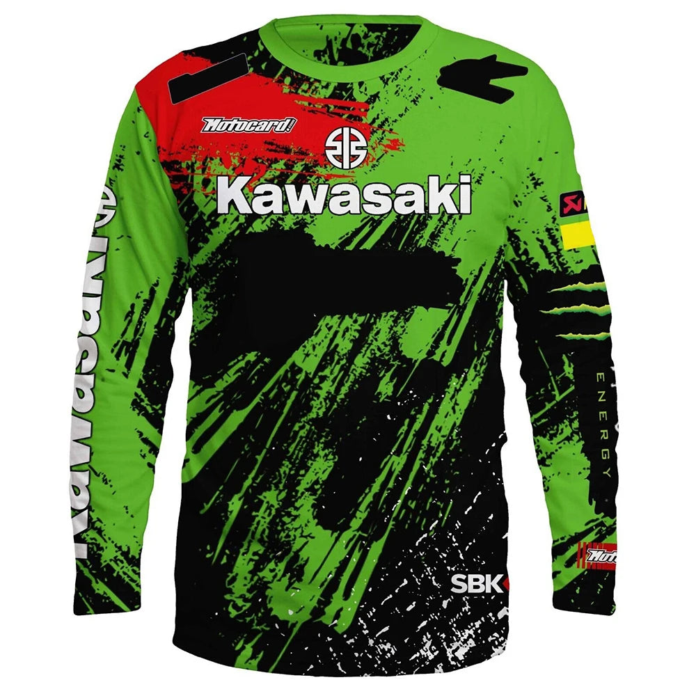 Kawasaki Racing Team Long-Sleeve T-Shirt – Men, Women & Kids | 2024 Sportswear