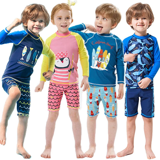 Kids Long Sleeve Sun Protection Swimwear – Boys & Girls Swimsuit 2025 .