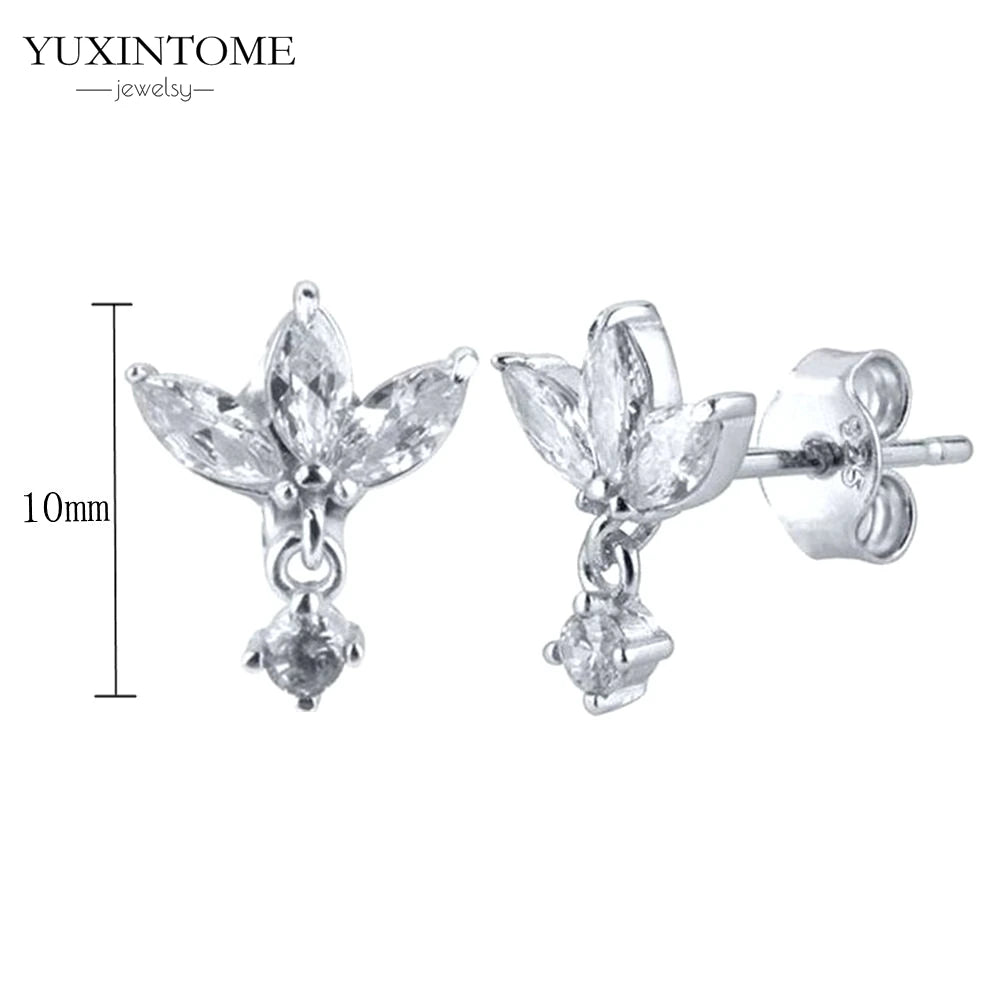 925 Sterling Silver White Zircon Tassel Hoop Earrings — Women’s Luxury Korean Fashion Jewelry 2025
