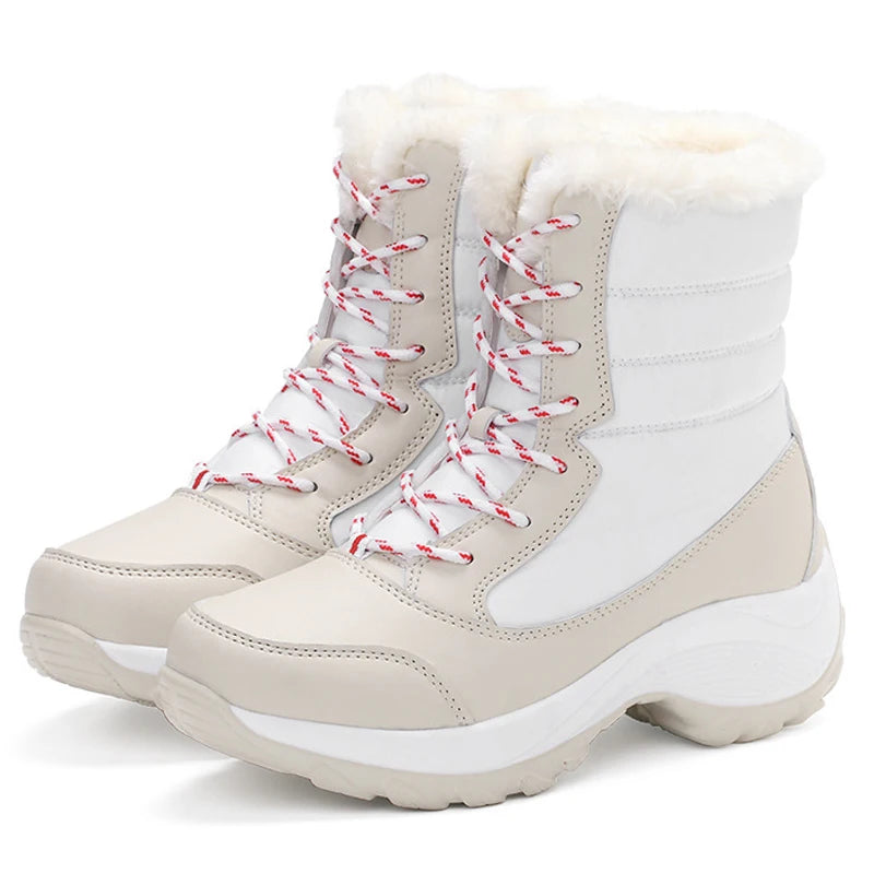Women's Platform Snow Boots – Non-slip, Fur-Lined, Waterproof, Warm Ankle & Thigh-High Styles