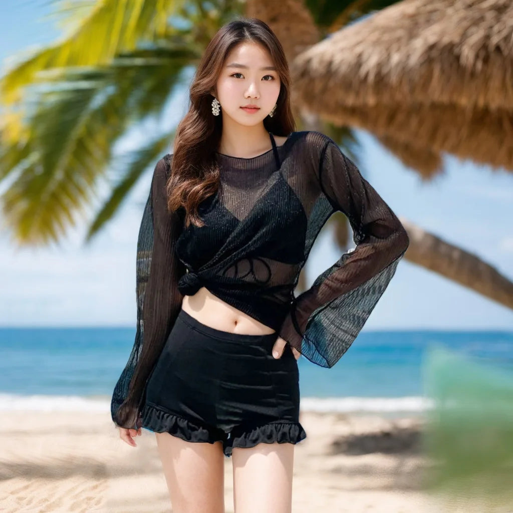 Women’s Solid Color Slimming One-Piece Swimsuit