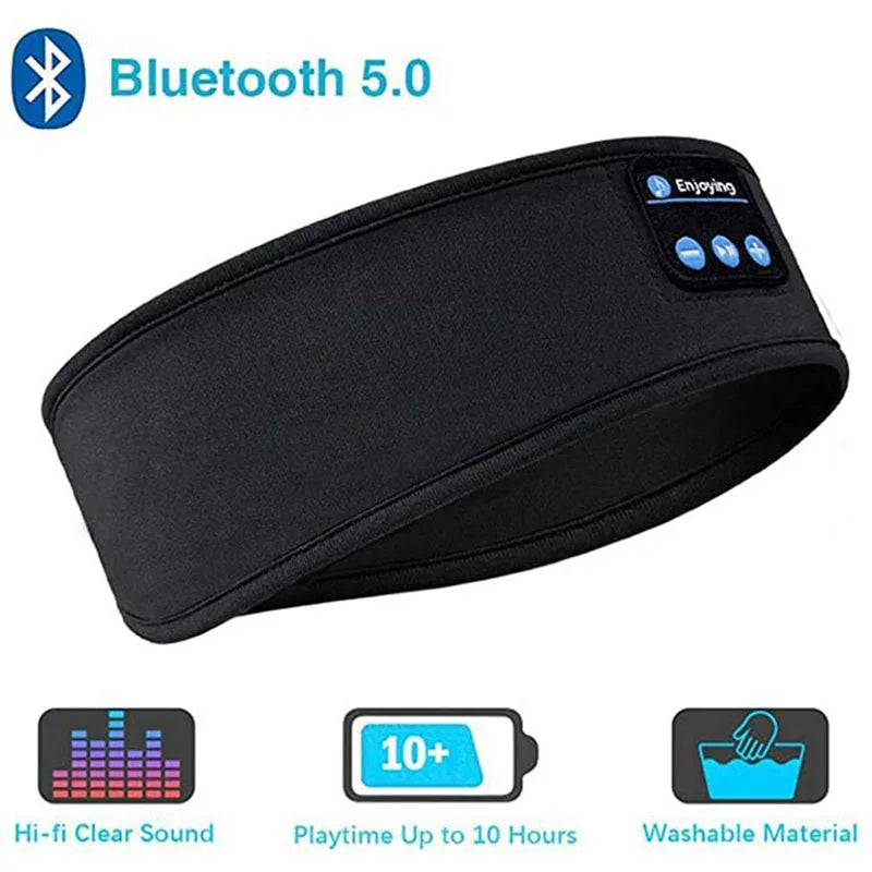 Bluetooth Headband – Wireless Earphones & Music Eye Mask for Sports and Sleep.