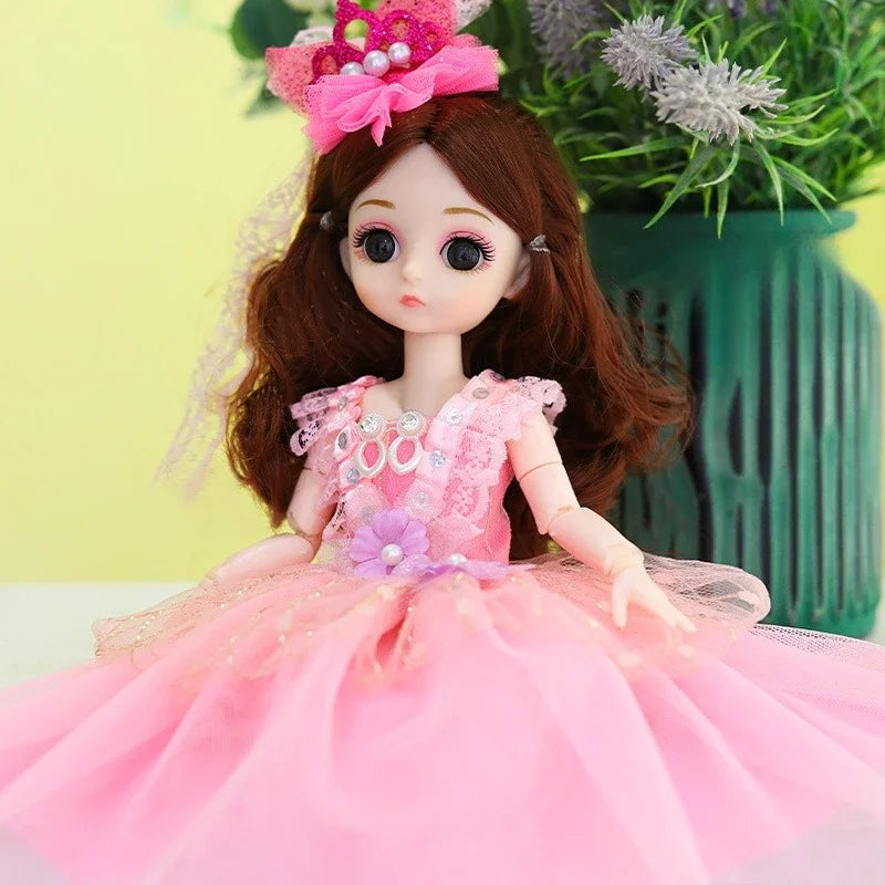 30cm 1/6 BJD Princess Doll – 20 Joints, Dress-Up Toy with Clothes & Shoes