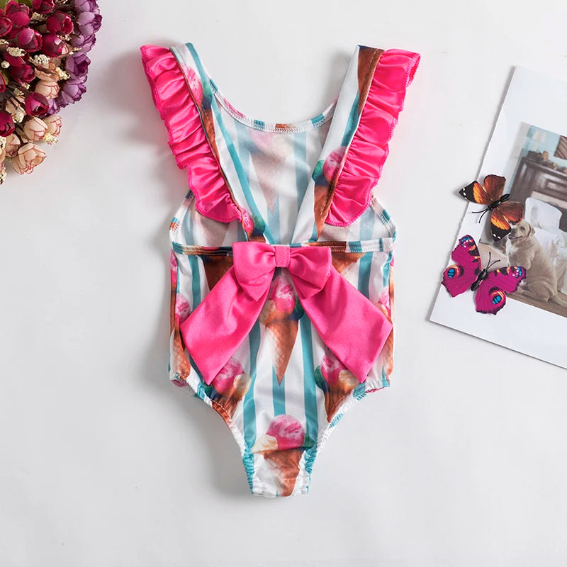 Girls’ 2024 Swimsuit – Toddler & Infant Floral Bikini & One-Piece Swimwear Set