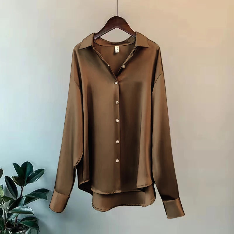 2025 Spring Satin Long Sleeve– Elegant, Sweet & Casual