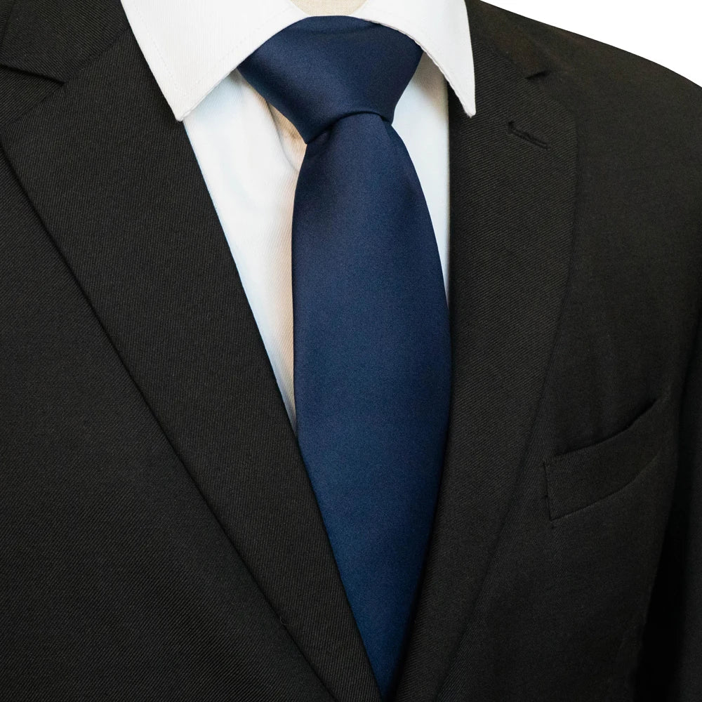 KAMBERFT Men's Classic 8cm Solid Color Satin Necktie Business Wedding Party Tie Gift