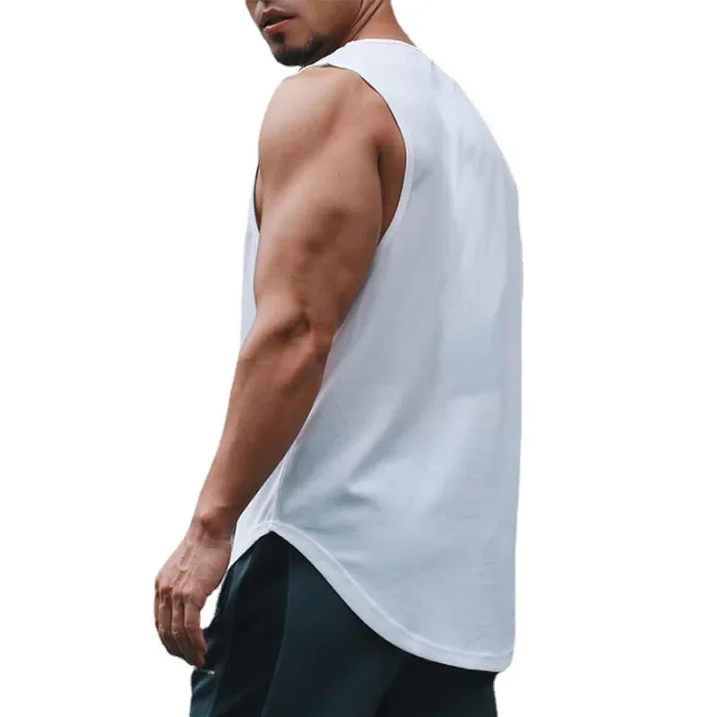 Men’s Quick-Dry Gym Vest — 6 Color Options, Printed Fitness Top