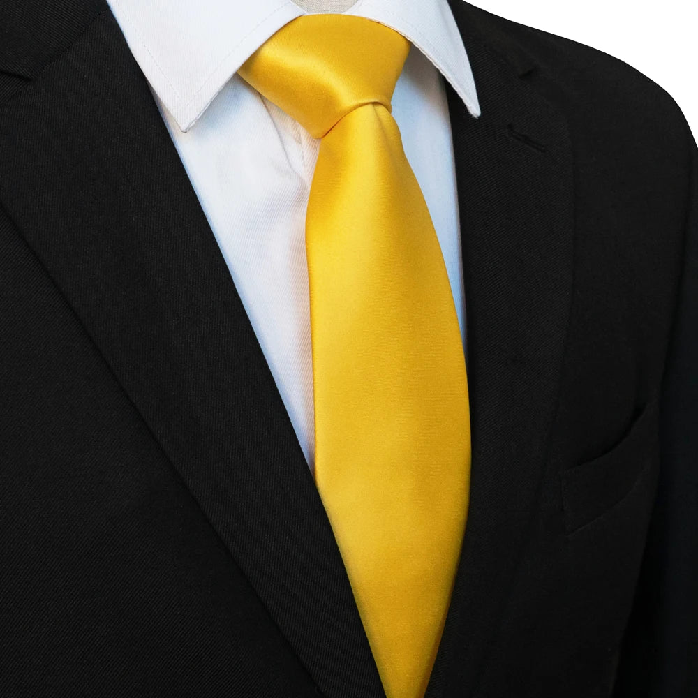KAMBERFT Men's Classic 8cm Solid Color Satin Necktie Business Wedding Party Tie Gift