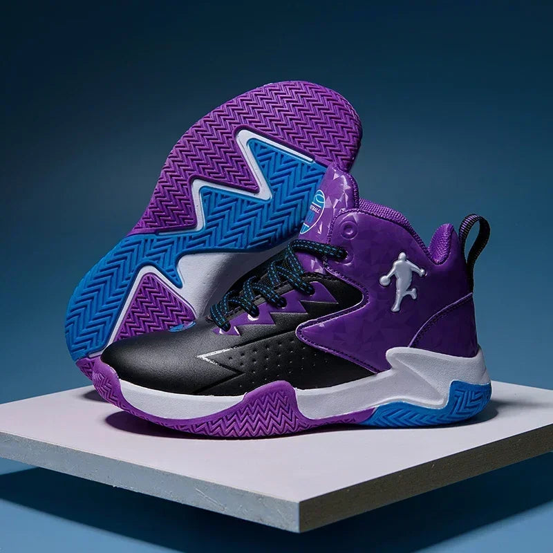 Kids’ Basketball Shoes – Breathable, Non-Slip, Lace-Up Sneakers for Indoor & Outdoor Sports
