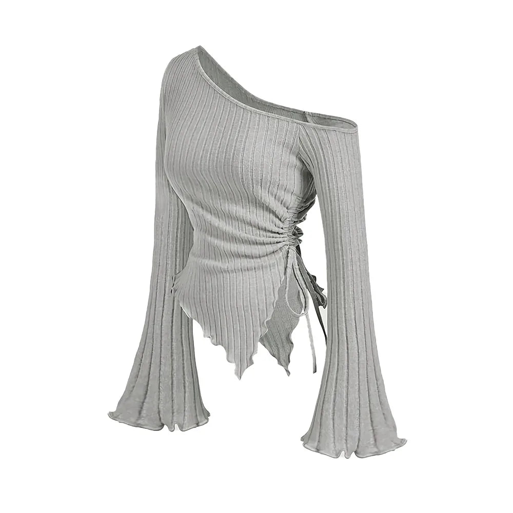 Women’s Slim-Fit Off-Shoulder Street Style Top